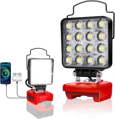 Picture of Cordless LED Flashlight for Craftsman V20 Battery, 48W LED Work Light with USB-A&Type C Ports for Jobsite, Car Repairing, Camping, Emergency