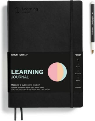 Picture of LEUCHTTURM1917 Cleer Learning Journal - The Ideal Guided Journal, Workbook, and Notebook for Actively Acquiring New Professional and Personal Skills and Knowledge, Black