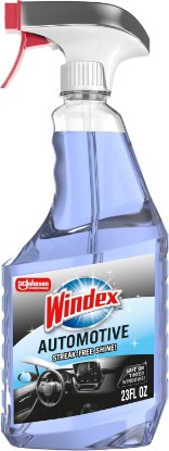 Picture of Windex Automotive Car Glass Cleaner Spray, 23 oz | Car Cleaning Supplies Safe for Internal, External, Mirror, Dashboard Screen, Windshield & Tinted Windows, Ammonia-Free