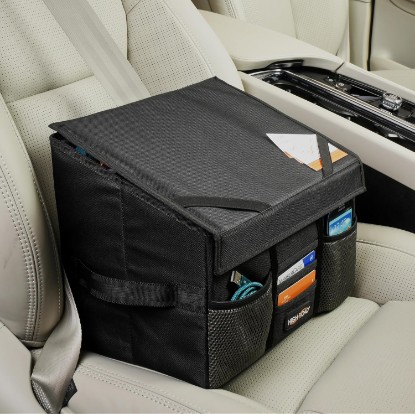 Picture of Passenger Seat Organizer and Car File Organizer for Mobile Office Work | High Road's Car Office Organizer is a Desktop and Filing Organizer with Adjustable Divider Panels for Custom Storage