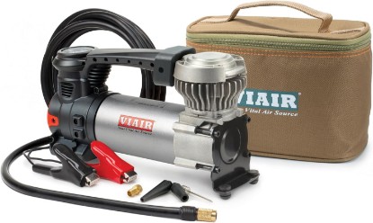 Picture of VIAIR 88P - 00088 Portable Compressor Kit with Alligator Clamps, Tire Inflator, Tire Air Pump, 12V, 120 PSI, for Up to 33 Inch Tires