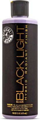 Picture of Chemical Guys Black Light Hybrid Glaze & Sealant for Dark Colors, 16 oz | Glaze and sealant in one smooths minor marks and deepens gloss on black and dark paint, by hand or machine