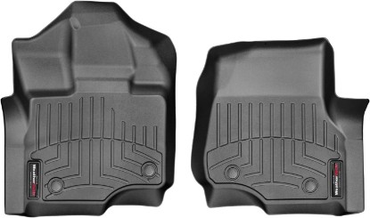 Picture of WeatherTech Custom Fit FloorLiners for Ford F-150, F-150, F-150 Lightning - 1st Row (446971), Black