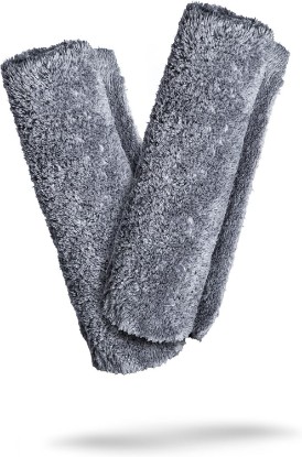 Picture of Adam's Borderless Grey Microfiber Towel (2pk) - Premium Ultra Soft Car Detailng Towel Cloths, 480gsm - Safe for Car Wash, Home Cleaning & Pet Drying Cloths (16 Inch x 16 Inch)