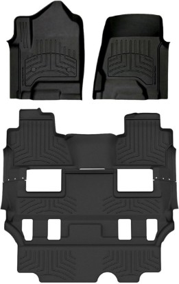 Picture of WeatherTech FloorLiner HP Custom Fit Floor Mats for Chevrolet Tahoe, Yukon Full Set (44607-1-0IM), Black