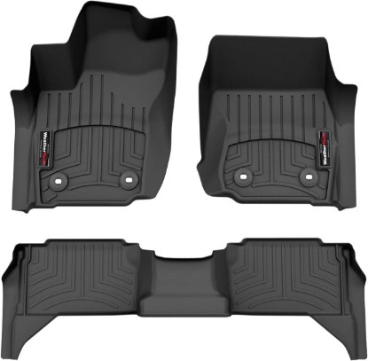 Picture of WeatherTech FloorLiners fits 2024-2026 Toyota Tacoma - Double Cab (1st & 2nd Row) Automatic Transmission, Black