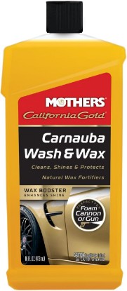 Picture of Mothers California Gold Carnauba Wash & Wax, 16 oz. (05676) | Cleans, Shines & Protects, Gentle, pH Balanced, Ultra-Sudsy, Spot-Free, Brilliant Finish, Won't Strip Wax or Ceramic