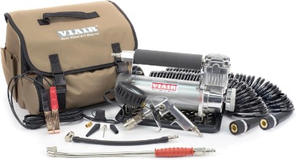 Picture of VIAIR 450P-RV Automatic Portable Air Compressor Kit - 150 PSI for RV, Truck, Jeep and SUV Tires - RV Accessories with 1.80 CFM, Silver