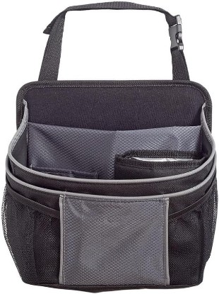 Picture of High Road Hanging Front Seat Car Organizer with Insulated Cup Holder | Passenger Seat Organizer with Tablet Sleeve, Bottle Holder and 5 Pockets - Swings Back for Easy Passenger Access