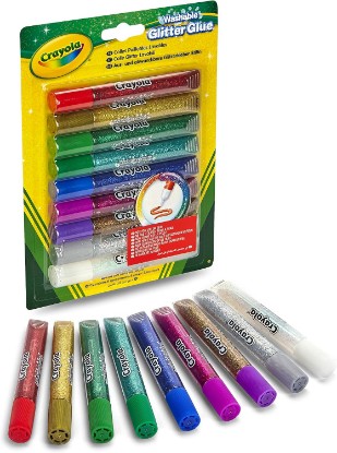 Picture of Crayola Glitter Glue 9ct, Craft Glitter Glue, Arts & Crafts Supplies