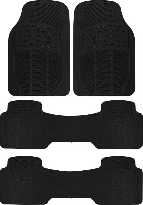 Picture of BDK 3-Row ProLiner Original Heavy Duty 4pc Front & Rear Rubber Floor Mats for Car SUV Van (Fits 3rd Row Vehicles) - All Weather Protection Universal Fit (Black)