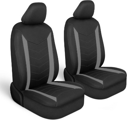 Picture of Motor Trend SpillGuard Seat Covers for Cars Trucks SUV – Gray Seat Covers with Waterproof Neoprene Lining, Automotive Car Seat Covers for Front Seats Only, Forros Para Asientos de Carro