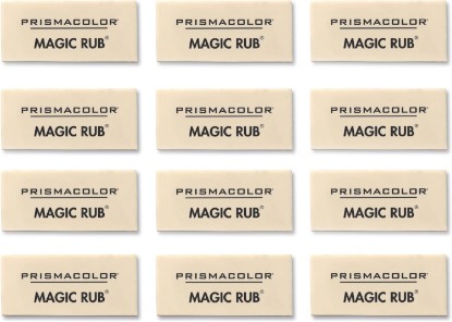 Picture of Prismacolor Premier Magic Rub Vinyl Erasers, 12 Count - For Drafting, Sketching, Fine Art, School Supplies