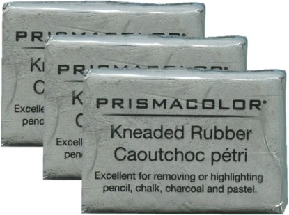 Picture of Prismacolor Design Eraser, 1224 Kneaded Rubber Eraser, Grey (70531) (3 Pack)