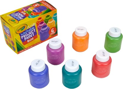 Picture of Crayola Washable Kids Paint (6ct), School Supplies, Painting Set for Kids, Spring Crafts, Art Teacher Gifts for Toddlers, Ages 3+