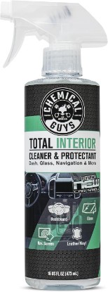 Picture of Chemical Guys Total Interior Cleaner & Protectant, New Car Scent, 16 oz | One detailing spray cleans leather, vinyl, plastic, rubber, glass, dashboards, seats and trim, streak-free, no greasy shine