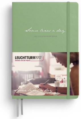 Picture of LEUCHTTURM1917 Some Lines A Day - 5 Year Memory Notebook - Hardcover Journal 366 Pages for 5 Years of Entries (Sage)