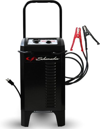 Picture of Schumacher Electric Wheeled 6/12V 250A Car Battery Starter/Charger – SC1445 | Manual Timer Controlled – 6V/12V – 250A Engine Start – 50A/25A Boost – 135-Minute Timer – Power Sport, Auto, Marine Batteries