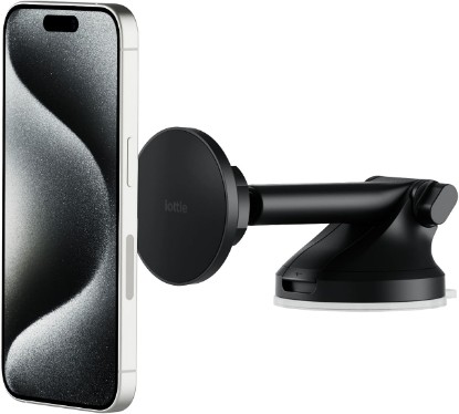 Picture of iOttie iTap 3 Magnetic Dash & Windshield Car Mount, Phone Holder with Suction Cup, Includes Magnetic Ring Adapter, Compatible with iPhone 12-17, Samsung Galaxy, Google Pixel, and MagSafe Phones