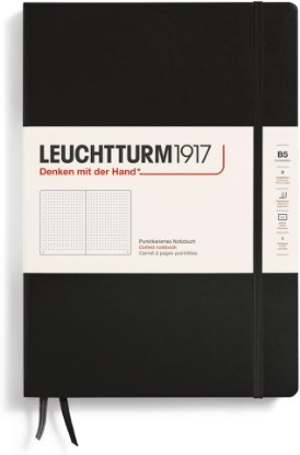 Picture of LEUCHTTURM1917 - Notebook Hardcover Composition B5-219 Numbered Pages for Writing and Journaling (Black, Dotted)