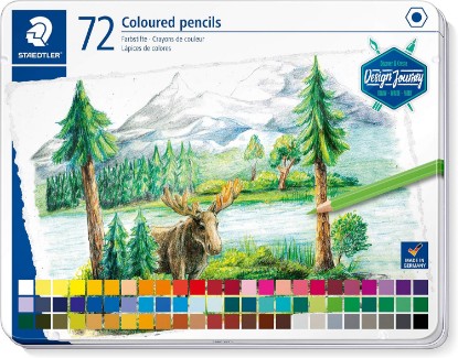 Picture of STAEDTLER 146C M72 Design Journey Colouring Pencils - Assorted Colours (Tin of 72)