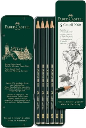 Picture of Faber-Castell Castell 9000 Art Set Pencil (Pack of 6), Green