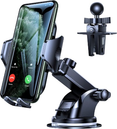 Picture of VICSEED 2026 Upgraded [86LBS Ultra-Powerful Suction] Car Phone Holder Mount | [Rally Racing-Grade Stability] Phone Holders for Your Car Mount Truck Stand Dashboard Windshield Vent iPhone Samsung Pixel Global Recycled Standard