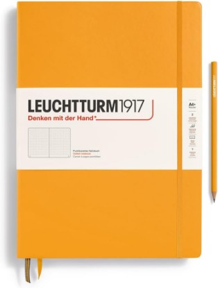Picture of LEUCHTTURM1917 Notebook Hardcover Master Classic A4+ - 235 Numbered Pages for Writing and Journaling (Rising Sun, Dotted)