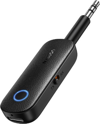 Picture of UGREEN Bluetooth Transmitter Receiver for 2 AirPods or BT Devices, Bluetooth Wireless Transmitter for Headphones, 3.5mm Aux Audio Jack Adapter for in-Flight TV Car Home Stereo System