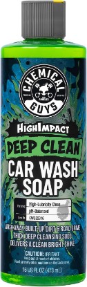 Picture of Chemical Guys High Impact Deep Cleaning Car Wash Soap, High Suds, 16 oz | High-lubricity suds lift dirt and grime from paint, wheels and exterior, gentle in cannons or buckets, bubble gum scent
