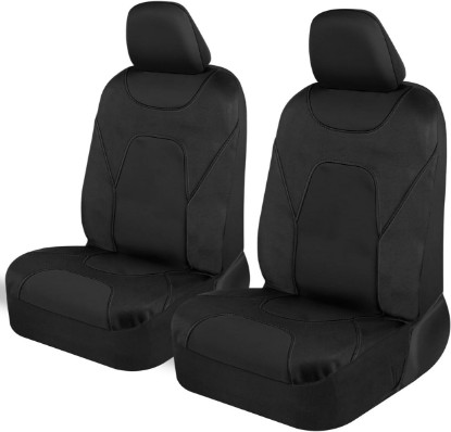 Picture of Motor Trend AquaShield Waterproof Front Seat Covers, Black Seat Covers for Cars – Neoprene Front Car Seats Cover, SUV Seat Covers Protector - Car Interior Cover for Auto, Trucks, & Dog Owners