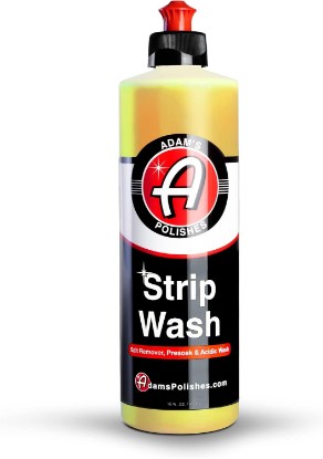Picture of Adam's Polishes Strip Car Wash Soap (16 oz) - Sealant & Wax Remover Shampoo Salt Remover, Presoak, & Acidic Wash | Thick Suds For Use Cleaning Kit, Foam Cannon, Foam Gun, Sponge, Mitt, Chamois