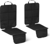Picture of Amazon Basics Car Seat Protector, Reinforced PVC Corners, Mesh Storage Pockets, Non-Slip, Adjustable Straps, Black, 2-Pack