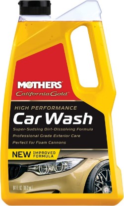 Picture of Mothers California Gold High Performance Car Wash, 64 oz. (05664) | pH Balanced, Eco-Friendly, Super-Sudsy, Foam Cannon, Cleans Without Stripping Wax, Sealant or Coating, Removes Dirt & Grime