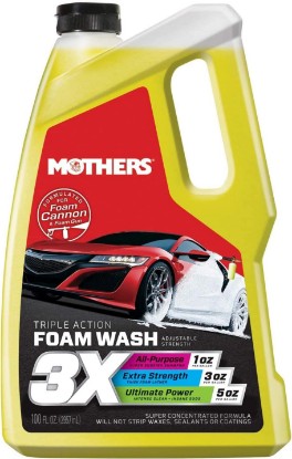 Picture of Mothers Triple Action Foam Wash, 100 oz. (05610) | pH Balanced, Eco-Friendly, Super-Sudsy, Foam Cannon, Won't Stripping Wax, Sealant or Coating, Super Concentrated