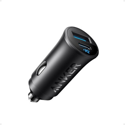 Picture of Anker 30W 2-Port PowerIQ 3.0 USB C iPhone Car Charger, Type-C Car Adapter | Cigarette Lighter Adapter for iPhone 17 / 16 / 15 Series, Samsung Galaxy S25 / S24 / S23 Series, iPad Pro, AirPods