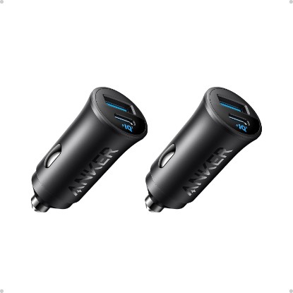 Picture of Anker 30W 2-Port PowerIQ 3.0 USB C iPhone Car Charger, Type-C Car Adapter | Cigarette Lighter Adapter for iPhone 17 / 16 / 15 Series, Samsung Galaxy S25 / S24 / S23 Series, iPad Pro, AirPods