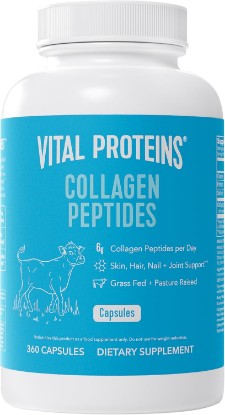 صورة Vital Proteins Collagen Peptides Capsules for Women, Collagen Supplement 360 Capsules | Collagen Peptides Capsules, Supports Hair Skin & Nails, Easy Daily Supplement, 60 Servings