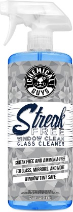 Picture of Chemical Guys Streak-Free Glass & Window Cleaner, Safe on Tint, 32 fl oz | Ammonia-free and safe on tint, clears fingerprints, smoke film and road grime from glass, mirrors and screens