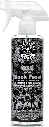 Picture of Chemical Guys Black Frost Air Freshener & Odor Neutralizer Spray, 16 oz | Crisp, bold scent refreshes interiors while neutralizing odors, adjustable spray for cars, home or garage