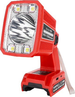 صورة Taingwei LED Flashlight for Craftsman V20 Battery, 18W LED Work Light,LED Battery Light, Flood Light for Camping, Car Repairing, Emergency and Job Site Lighting（Batteries Not Included）