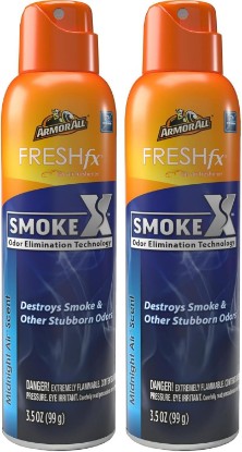 Picture of Armor All Fresh FX Smoke X Car Odor Eliminator Spray, Car Air Freshener Spray, Midnight Air Scent, 3.5 Oz (Pack of 2)