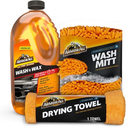Picture of Armor All Cleaning Kit, Car Wash Soap, Wash Mitt & Microfiber Towel | Armor All Cleaning Kit, Car Wash Soap, Wash Mitt & Microfiber Towel