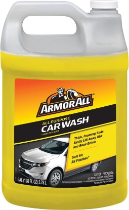 Picture of Armor All All Purpose Car Wash Soap, Hand Wash or Foam Cannon, 128 Fl Oz | Car Cleaning Concentrate, Trucks, Motorcycles, Foaming Formula, pH Neutral, Rinses Clean and Clear