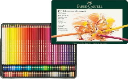 Picture of Faber-Castell Polychromos Artists' Color Pencils - Tin of 120 Colors - Premium Quality Artist Pencils