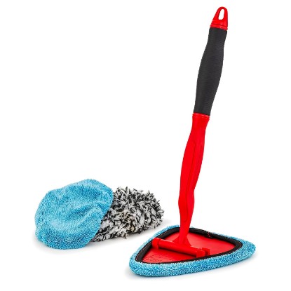Picture of Griot's Garage 2-in-1 Easy Reach Detailing Wand, Extended Reach for Windshield, Window, Mirror, Dashboard, Vehicle Cleaning, 18" Handle