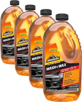 Picture of Armor All Ultra Shine Car Wash and Car Wax, Cleaning Fluid for Cars, Trucks, Motorcycles, 64 Fl Oz Each (Pack of 4)