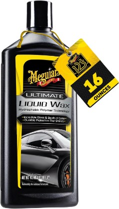 Picture of Meguiar's Ultimate Liquid Wax, 16 Oz | Improved Liquid Car Wax Formula for Durable Protection that Shines, Premium Towel and Applicator Pad Car Accessories Included