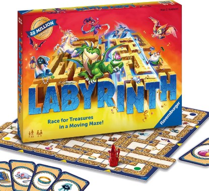 Picture of Ravensburger Labyrinth Board Game - A Strategic Maze Challenge for Family Nights - Find Treasures & Block Opponents - MESH Accredited - Great Birthday Gift - 2-4 Players - Kids Ages 7-10 and Older The Forest Stewardship Council