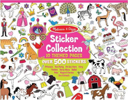 صورة Melissa & Doug Sticker Collection Book: Princesses, Tea Party, Animals, and More - 500+ Stickers - FSC Certified